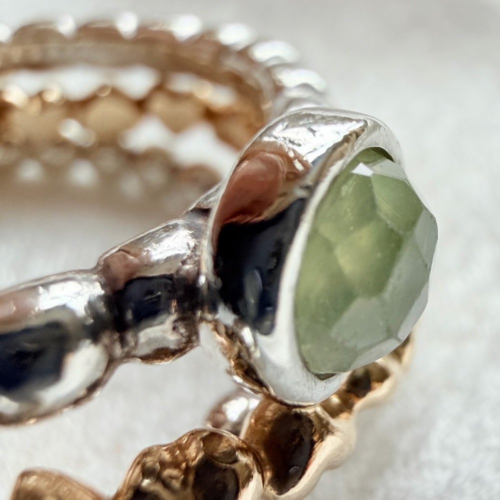 Rare PANDORA Item # 190244PR Sweet Dreams Prehnite Ring Size 10